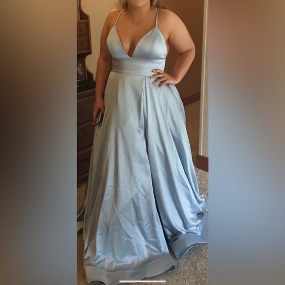 Baby Blue Prom/ Hoco Dress - Picture 1 of 1